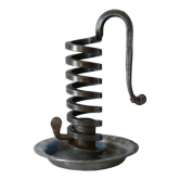 Bougeoir rat de cave spirale fer artisanal Bouillot vintage