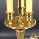 Bronze Bouillotte Lamp in Empire Style with Tin Shade