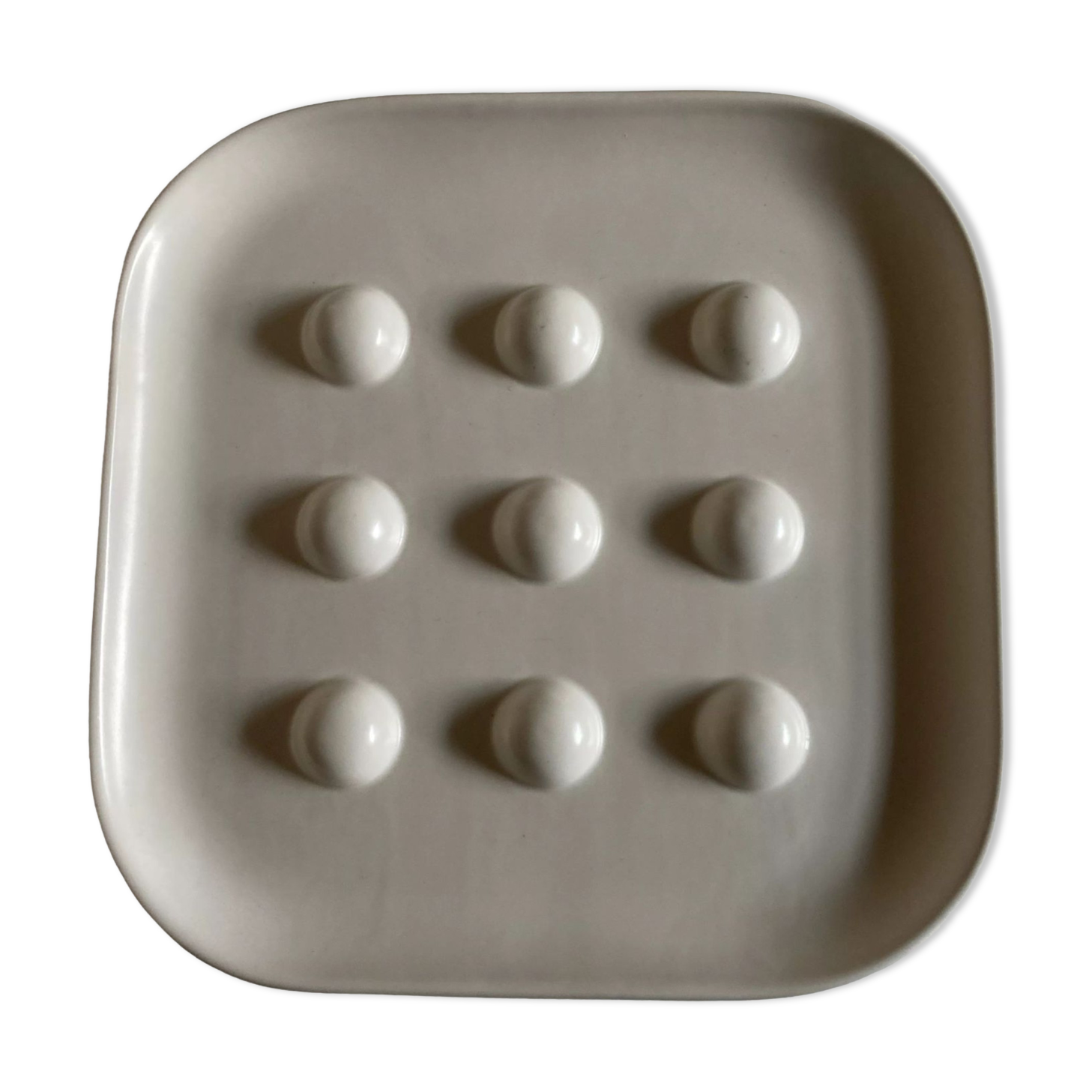 Produit BHV Vide poche centre de table en céramique bubble blanc space age 1970