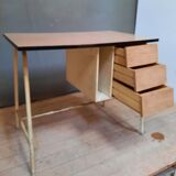 Vintage bureau in white formica