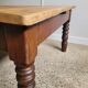 Wooden coffee table with turned legs