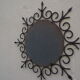 Mirror sun of the 50s in wrought iron and brass 55cm