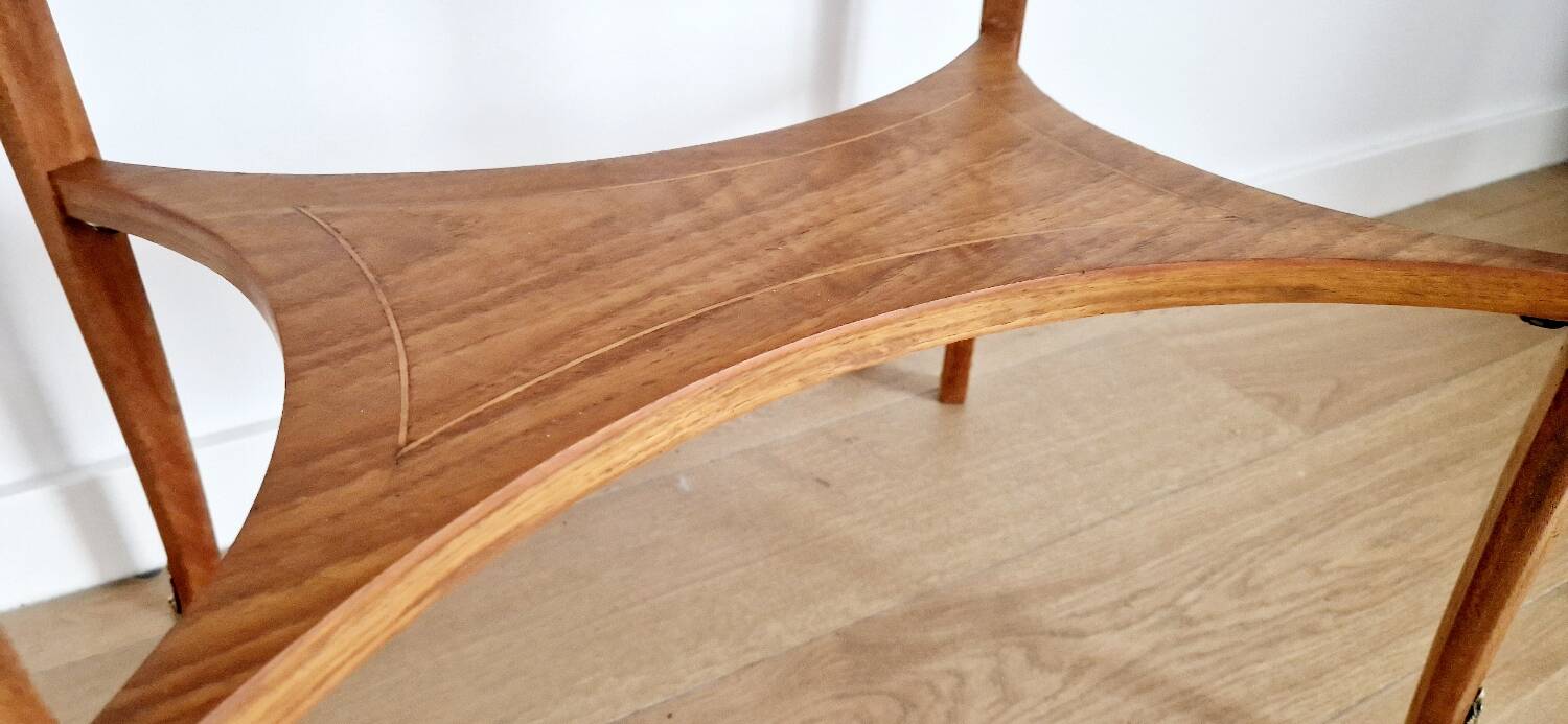 Mid-20th century marquetry pedestal table