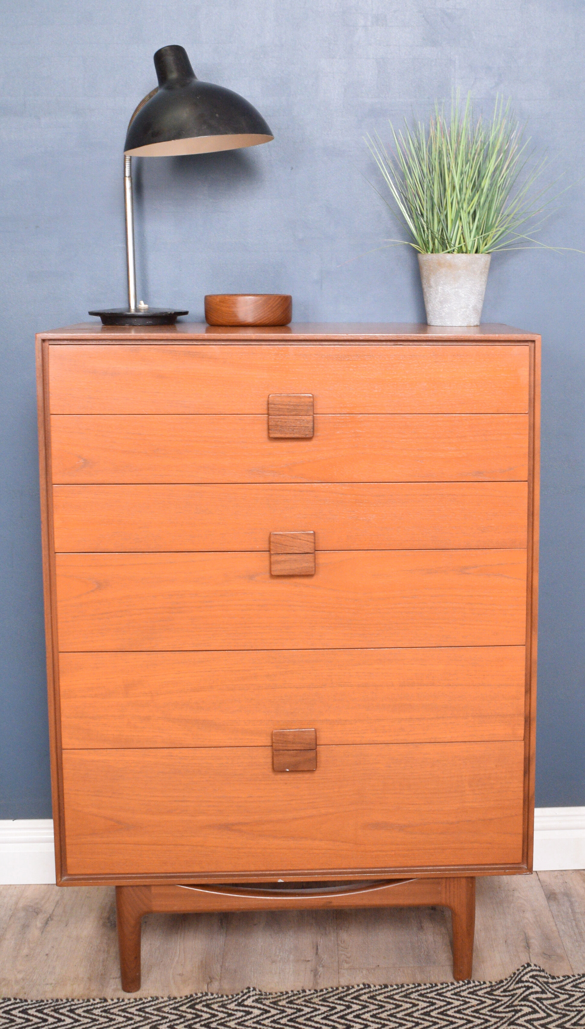 Restored Retro Teak 1960s LB Kofod Larsen Teak Chest Of Drawers G Plan