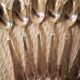 Set 11 dessert spoons in silver metal