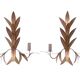 Pair of brass “leaf” wall lights, 1970s