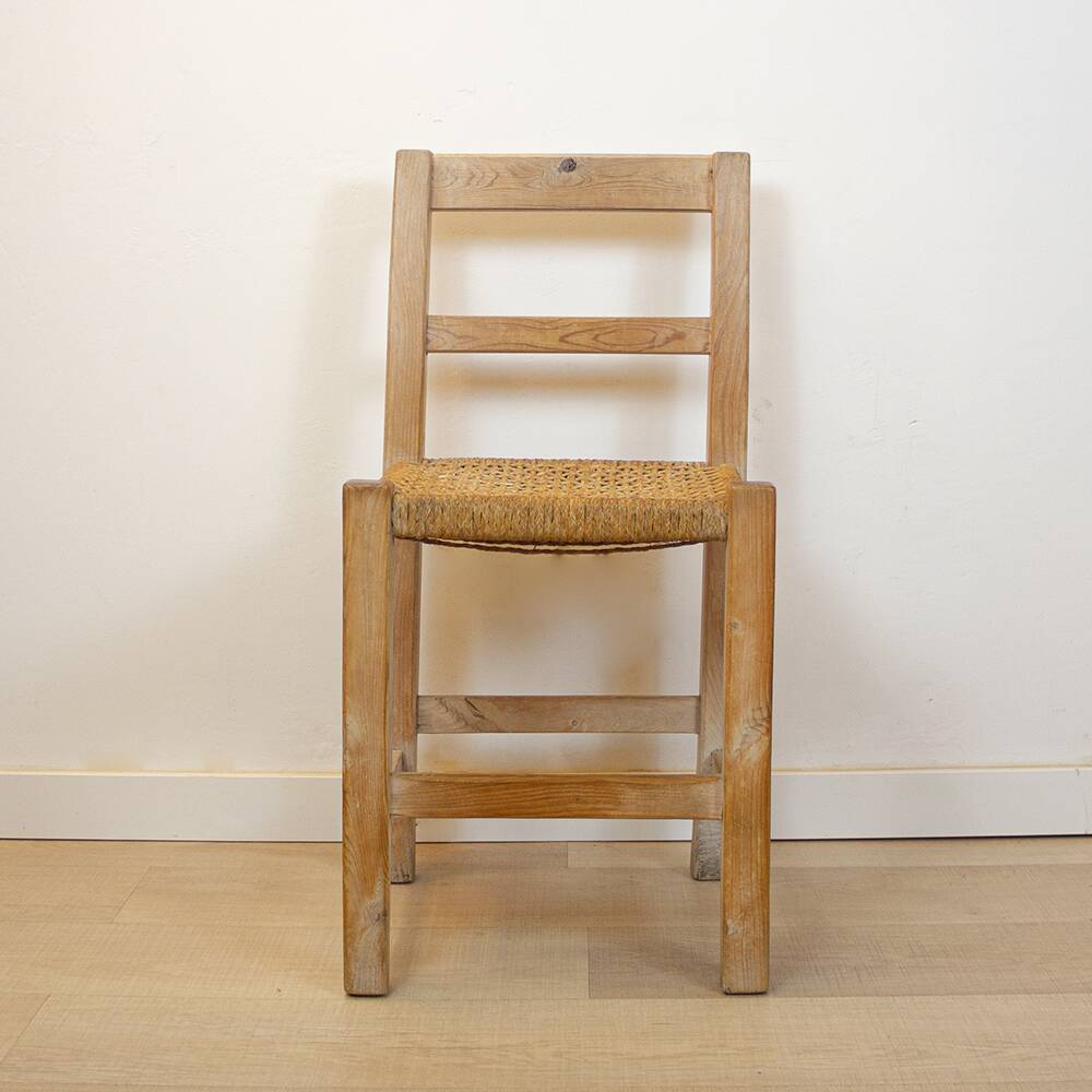 Woven Seat Ibiza Style Chair, Spain, 1970s