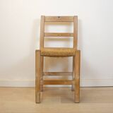 Woven Seat Ibiza Style Chair, Spain, 1970s