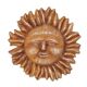 Large yellow-orange sun wall decoration made of papier-mâché, Mexico 1980s.