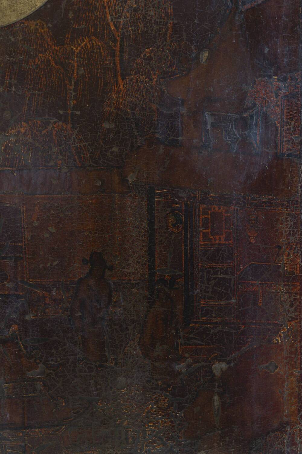 Chinese wardrobe with painted decoration – Shanxi Province, early 20th century