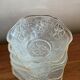 6 cups in molded glass flowers and gilding Italy