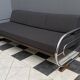 Méridienne / canapé Bauhaus chromé et noir par Hynek Gottwald