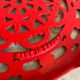 Vintage red Decotec enameled cast iron trivet