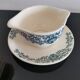 Longchamp earthenware gravy boat, Coquille decor