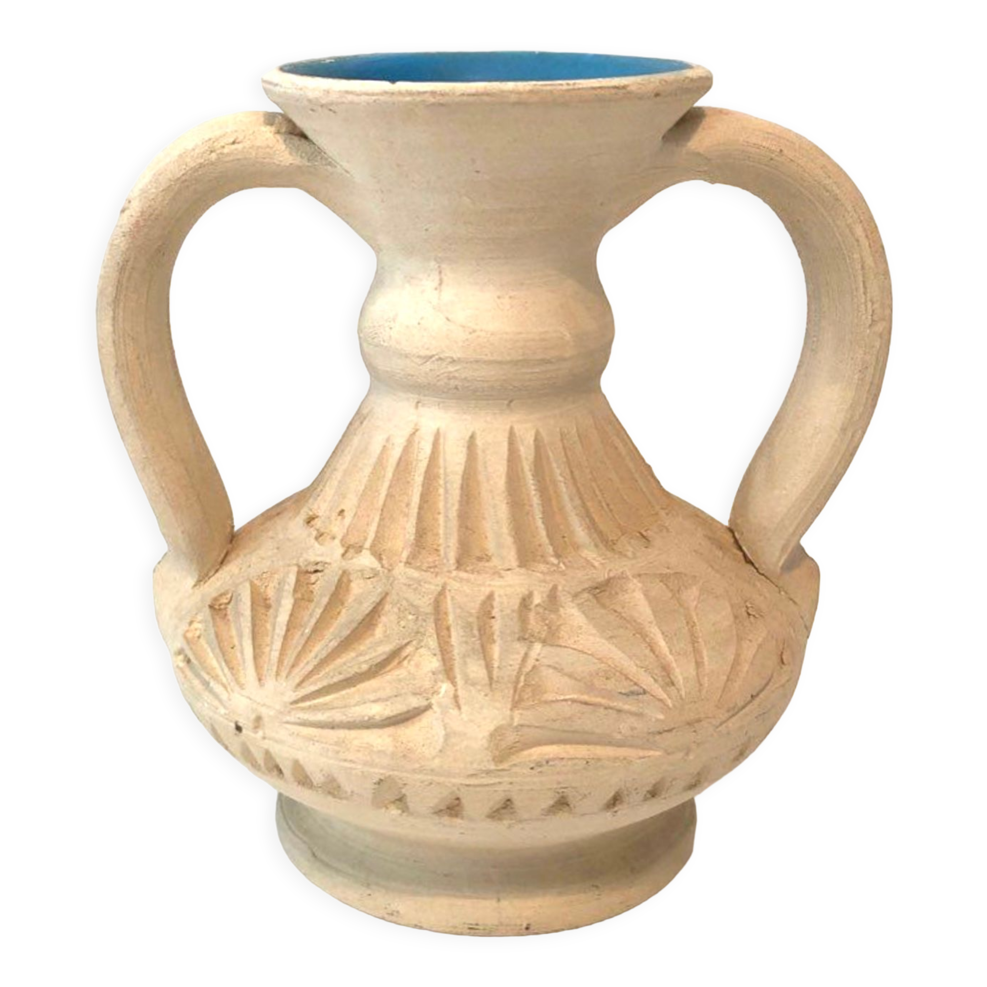 Blue White ceramic amphora vase
