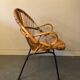 Rattan armchair 50s