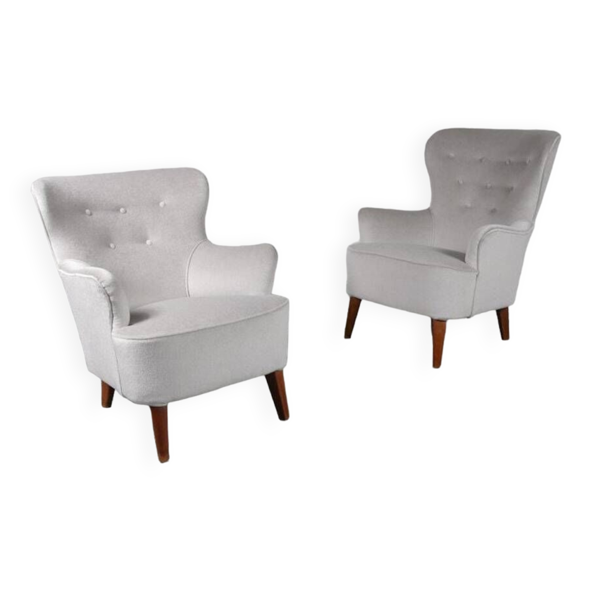 1950s Pair of Theo Ruth Lounge Chairs for Artifort, the Netherlands