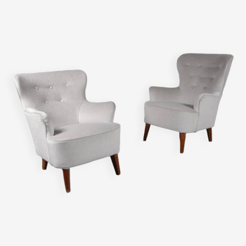 1950s Pair of Theo Ruth Lounge Chairs for Artifort, the Netherlands