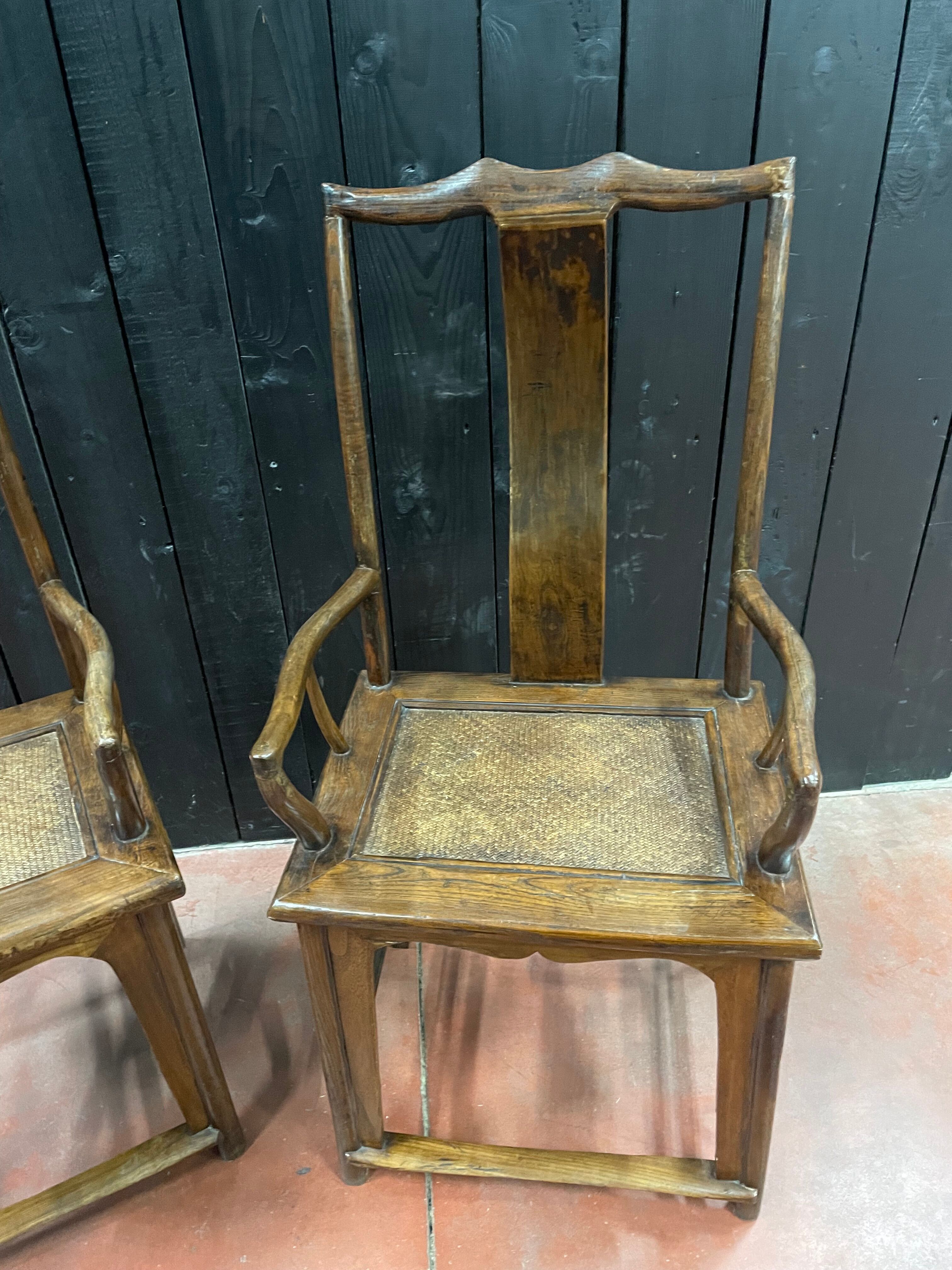 Pair of 19th century dignitary armchairs
