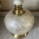 Capiz shell lamp and vintage brass