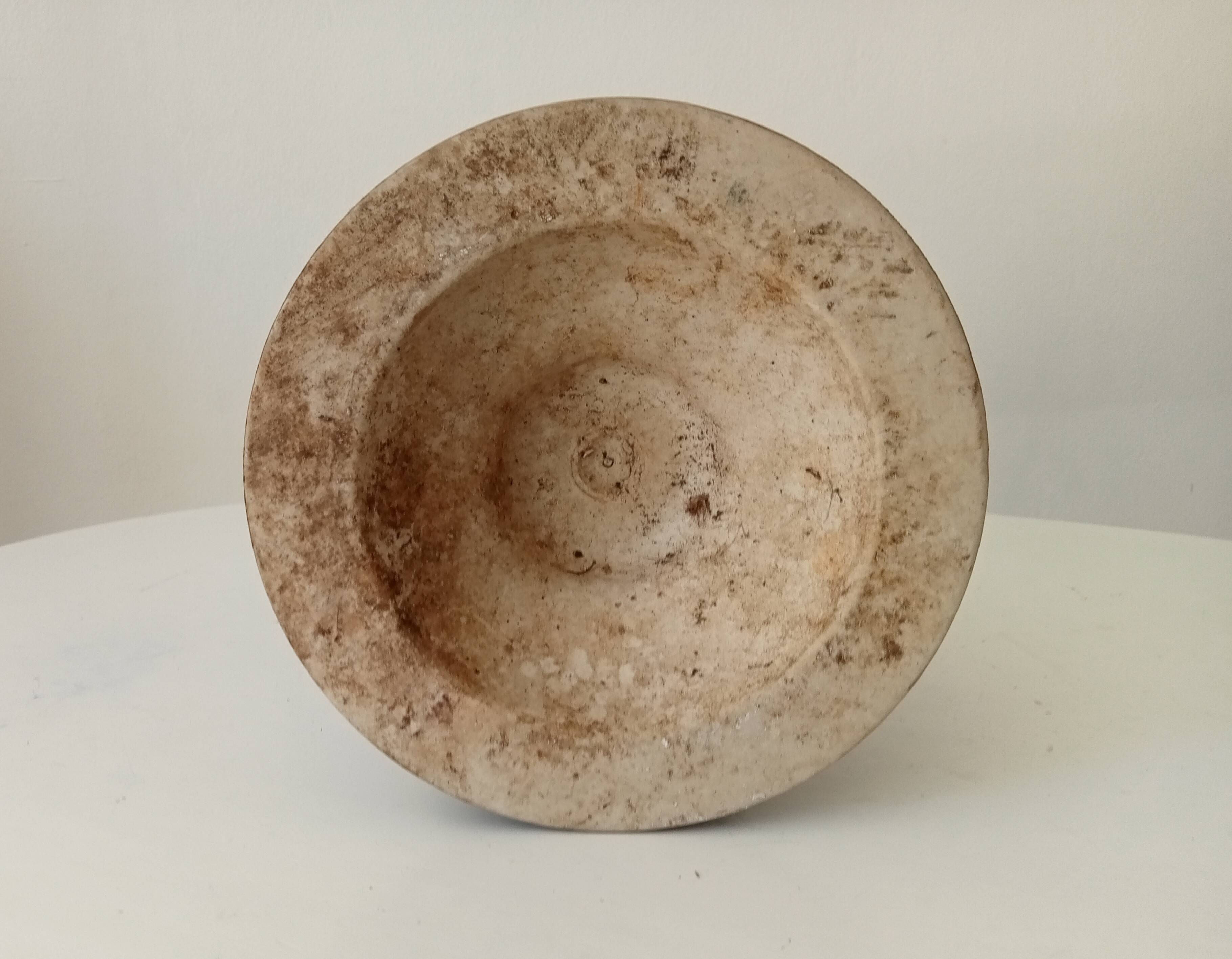 Vintage speckled granite vase