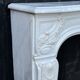 Louis XV style fireplace in grey and white Carrara marble circa 1980