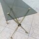 Vintage dessert trolley in brass and smoked glass 1960