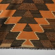 5x8 Orange & Brown Tribal Vintage Kilim Rug, 149x253Cm