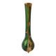 Soliflore vase legras imperial green copper decors enhanced with gold unsigned