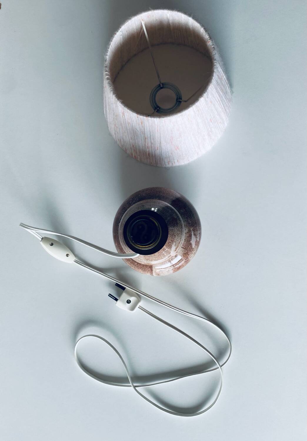 Vintage ceramic lamp signed