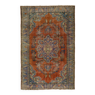 Turkish Anatolian Handmade Vintage Rug 274 cm x 180 cm