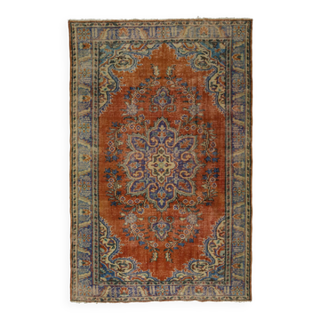 Turkish Anatolian Handmade Vintage Rug 274 cm x 180 cm