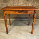 Walnut wood desk with a drawer