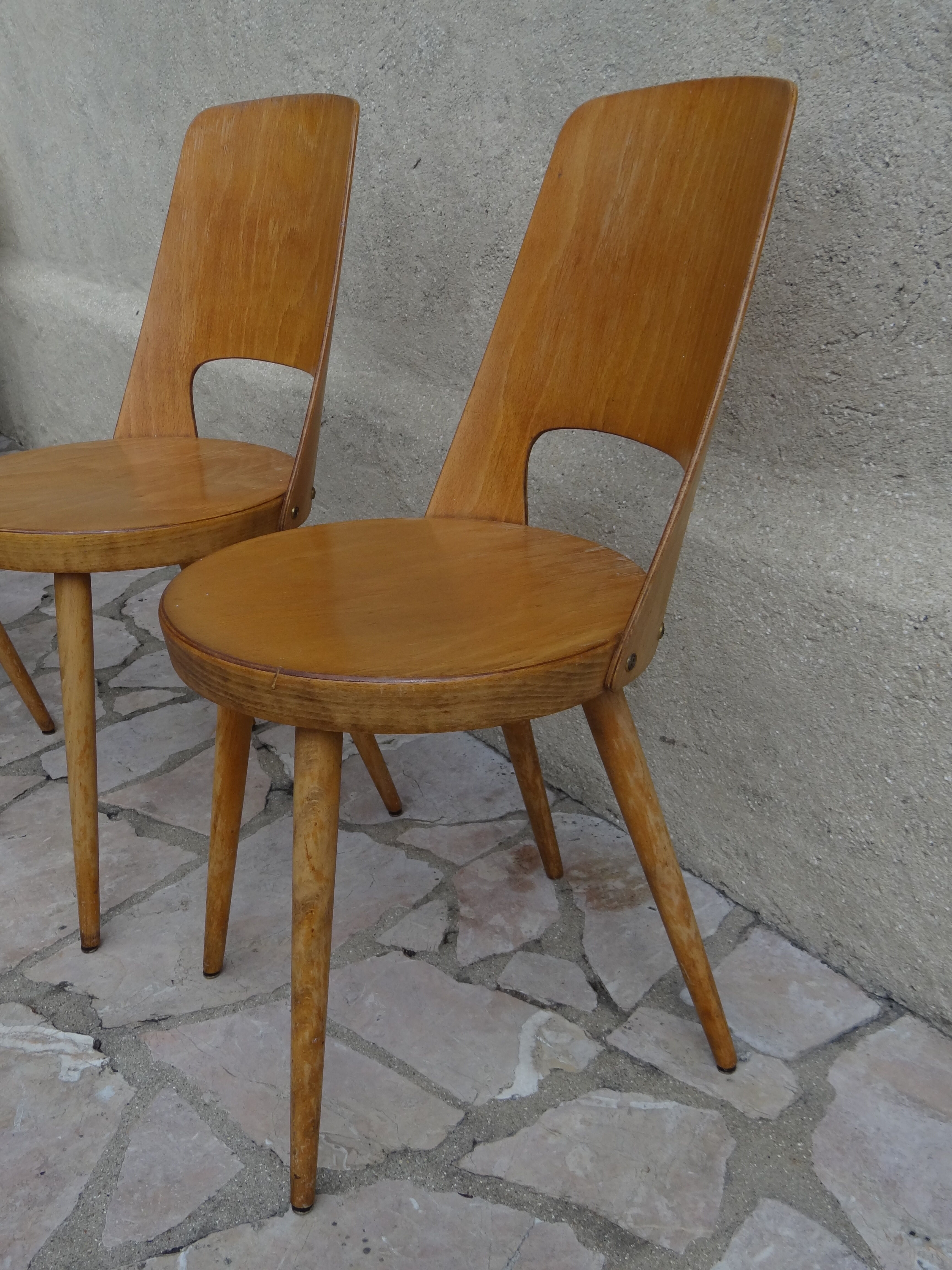 Suite of 4 chairs Baumann model «Mondor»