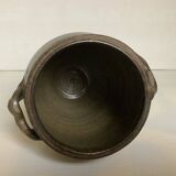 Brown ceramic vase jar