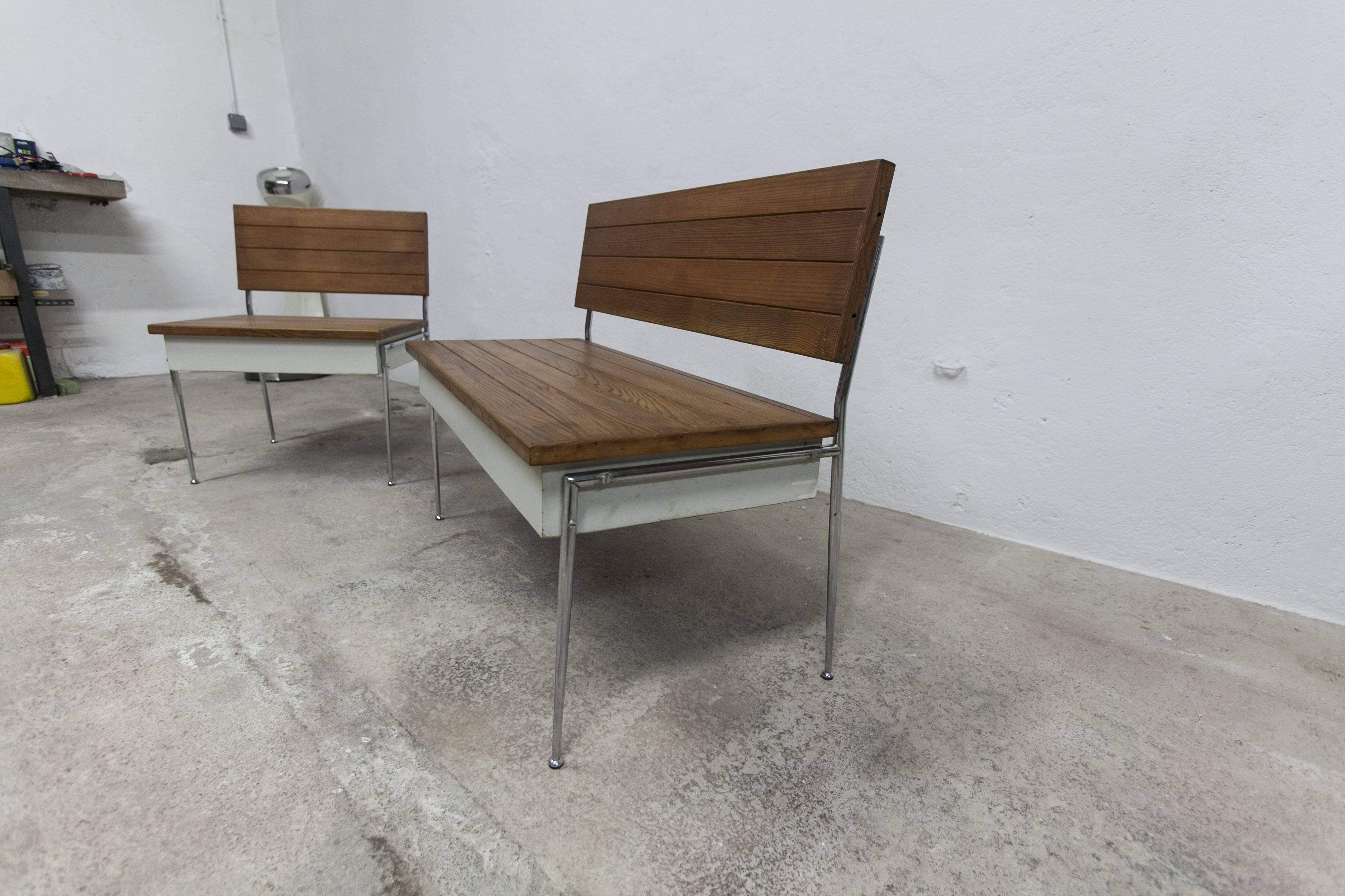 1970 wooden kitchen corner bench set