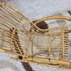Rocking-chair rattan bamboo 60s
