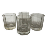 set of 4 octagon glasses