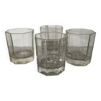 lot 4 verres octogone