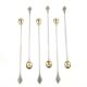 Set of neoclassical cocktail spoons, silver-plated brass, G.A.B., Sweden, 1930s