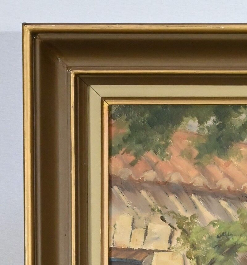 Tableau « Maison Fleurie à la Blanche », signé F.Sichet – 2ème partie XXe