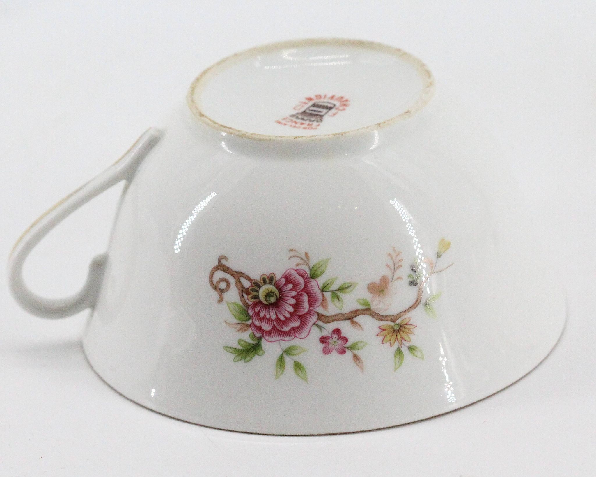 Former Chauvigny porcelain cup and cup