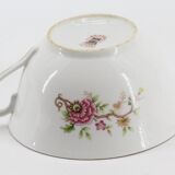Ancienne tasse et sous tasse en porcelaine de Chauvigny