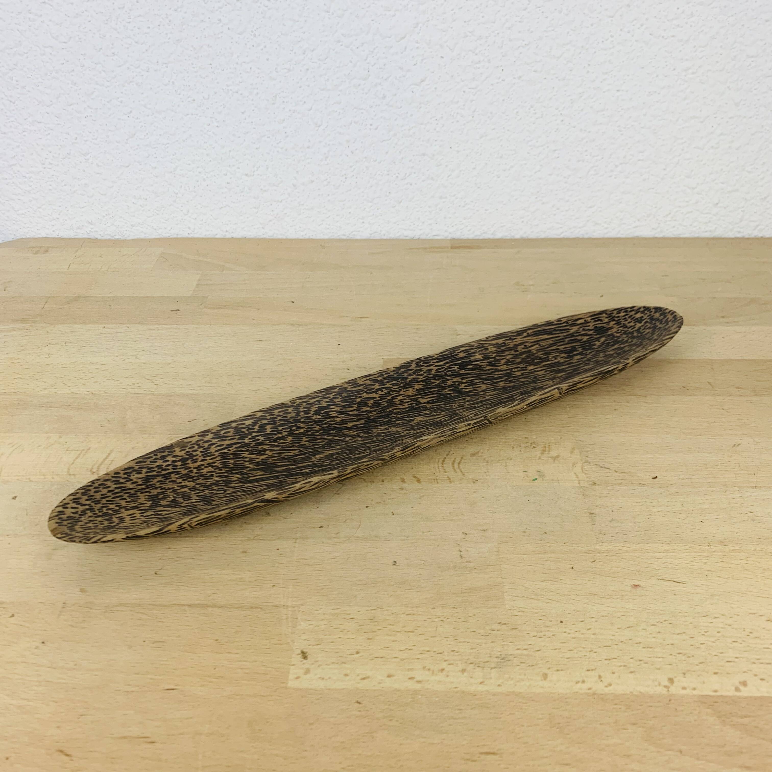 Vintage palm wood pocket tray
