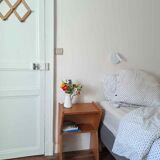 Wooden bedside 1970 minimalist