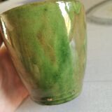 Glazed clay cup Biot 1960