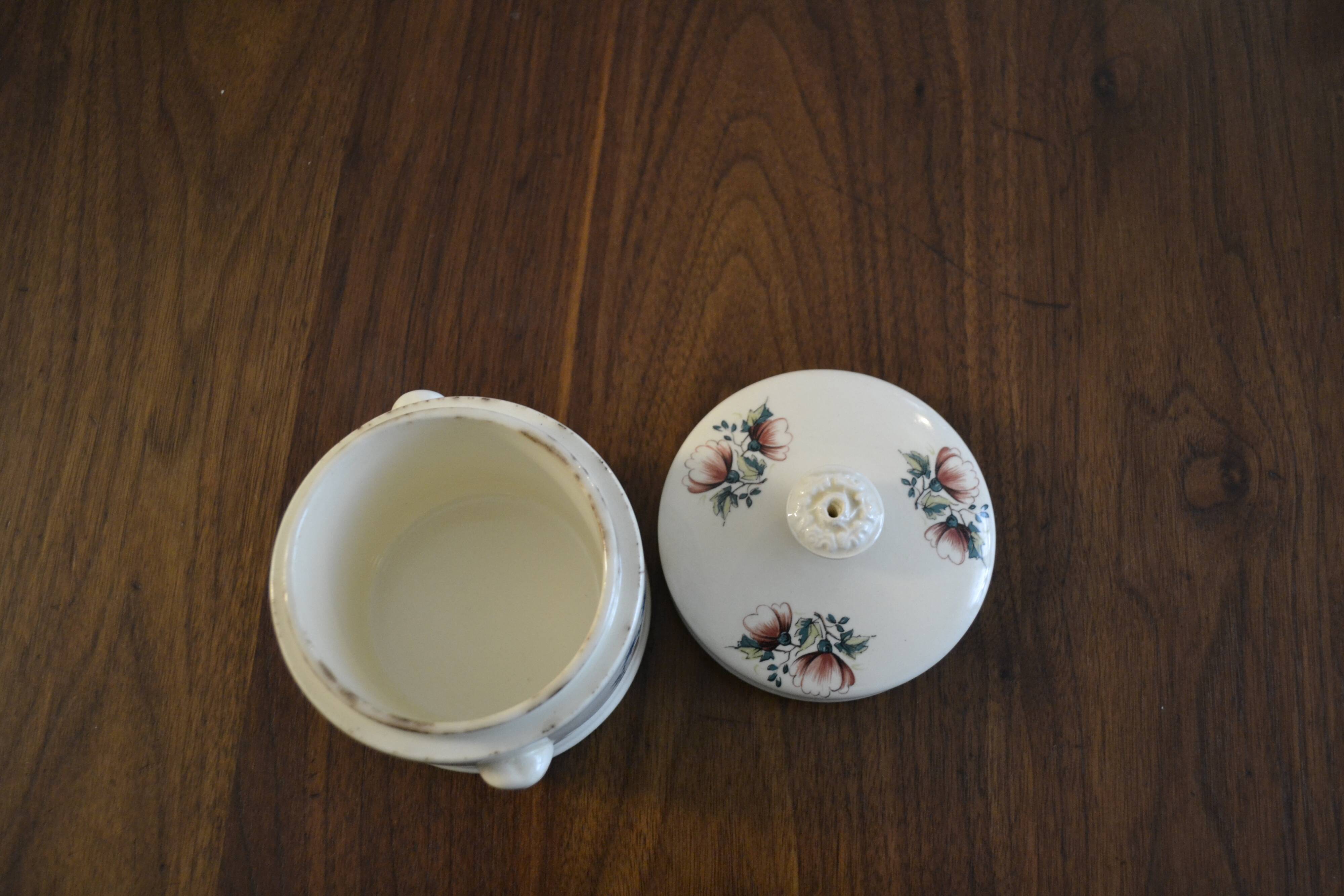 Blue bird pot Sarreguemines