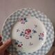 6 mismatched dessert plates in Digoin earthenware