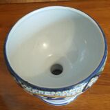 Cut on foot in earthenware Vieux Rouen signed R Tion