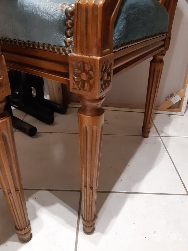 armchair and 2 louis XVI style chairs (beautiful XXèm execution)